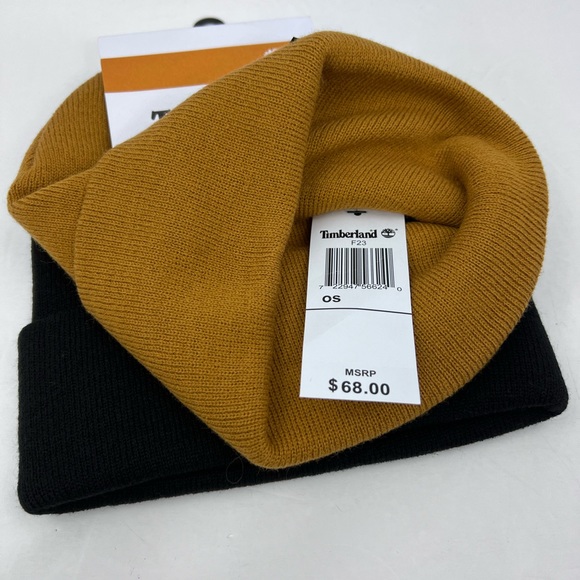 TIMBERLAND, 2 PACK WARM & COMFORTABLE BEANIE SET,ONE SIZE, CAMEL & BLACK, UNISEX - Picture 12 of 14